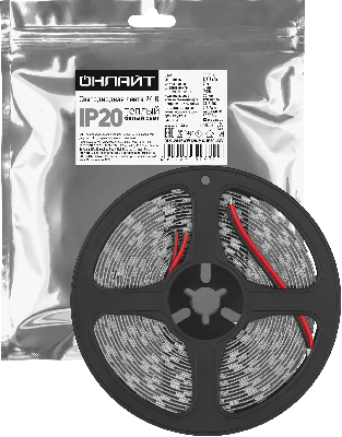 Лента светодиодная 9.6Вт/м 24В 3000К IP20 120 LED/м OLS-2835 5м