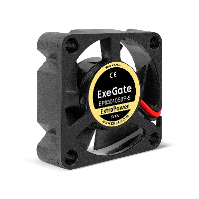 Вентилятор для корпуса 5В DC ExtraPower, 30x30x10 мм, 2pin, 12000RPM, 33dBA, подшипник скольжения