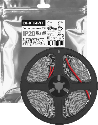 Лента светодиодная 14.4Вт/м 24В 3000К IP20 60 LED/м OLS-5050 5м