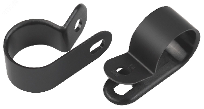 Скоба кабельная нейлоновая под вин 6 ммт NO-225-296 чёрная 10 шт