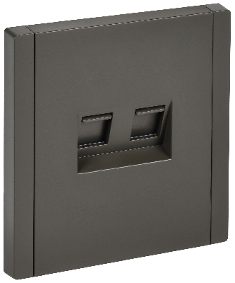 FORTE&PIANO Розетка компьютерная двойная RJ45 кат.5E FP333 серый IEK