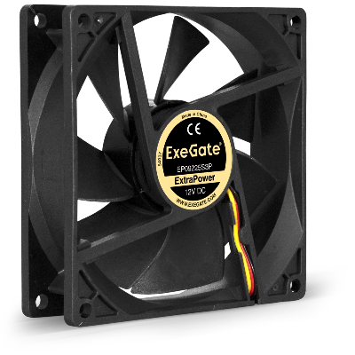 Вентилятор для корпуса 12В DC, 92x92x25 мм, 3pin, 2600RPM, 32dBA, подшипник скольжения