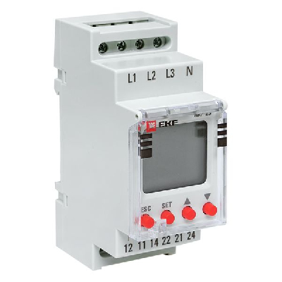 Реле контроля фаз с LCD дисплеем RKF-2S с нейтралью