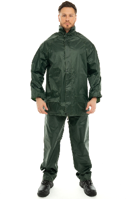 Костюм мужской влагозащитный арт. JS-01 цв. зелёный р.2XL 56-58 170-188