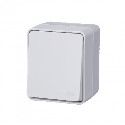 AtlasDesign Profi54 переключатель одноклавишный IP54 10 АХ, БЕЛЫЙ, Россия
