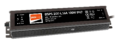 Драйвер для светодиодный ленты BSPS 24V  4,16A=100W IP67 Jazzway