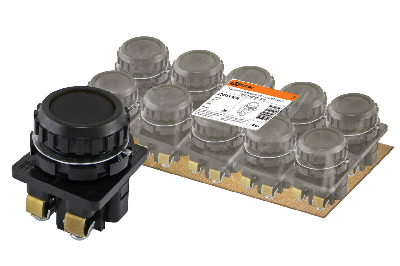 Выключатель кнопочный КЕ 011-У2-исп.3 черный 2р 10A 660B IP40 TDM