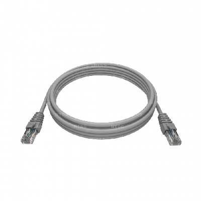Патч-корд 2хRJ45/8P8C, T568B UTP 5e кат. литой 1 метр, LSZH, серый