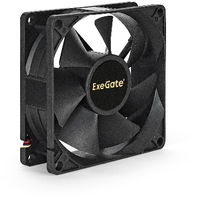 Вентилятор для корпуса 12В DC, 80x80x25 мм, 3pin, 2800RPM, 28dBA, подшипник скольжения