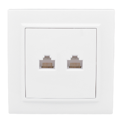 Розетка Минск RJ-45+Phone СП белая Basic