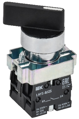 Переключатель LAY5-BJ25 2 позиции I-0 длинная ручка
