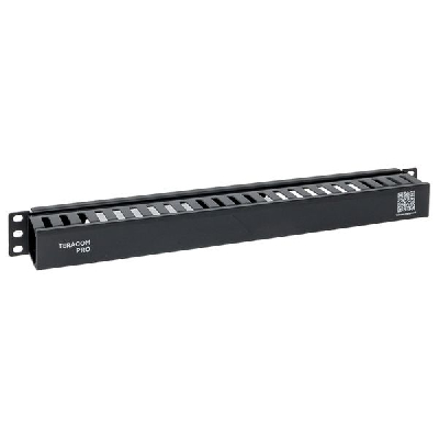 Органайзер кабельный TERACOM PRO с крышкой 19'' 1U пластиковый черный
