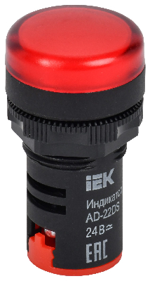 Лампа AD22DS LED матрица 22мм красная 24В AC/DC
