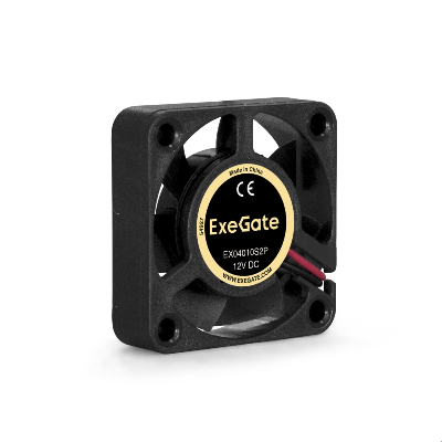 Вентилятор для корпуса 12В DC, 40x40x10 мм, 2pin, 5000RPM, 24dBA, подшипник скольжения