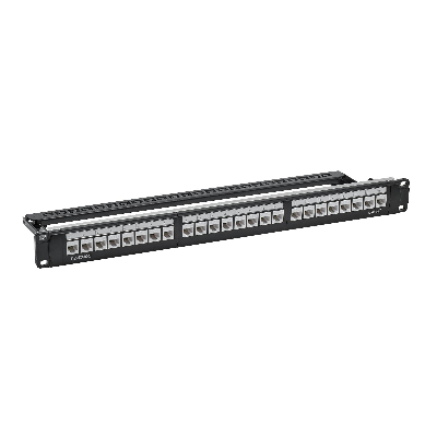 Патч-панель 19'',1U,CAT5E, 24 модуля RJ45, неэкранир ованная