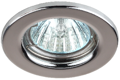 Светильник штампованный MR16,12V/220V, 50W хром ST1 CH