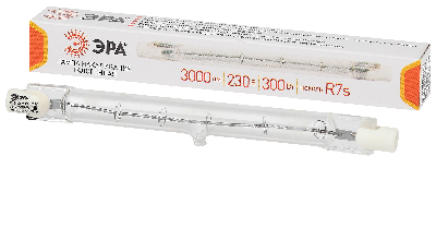 Лампа галогенная J118-300W-R7s-230V (галоген J118 300Вт нейтр R7s) (10/500/18000)