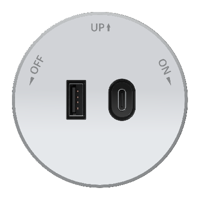 MultiTrack Розетка 2хUSB (тип А+С) 18Вт, 5В/3А Белый