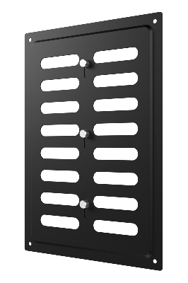 Решетка вентиляционная MER регулируемая 170х240 окраш.сталь Black