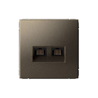 ARTGALLERY РОЗЕТКА двойная компьютерная RJ45+RJ45, кат. 5е, механизм, МОККО