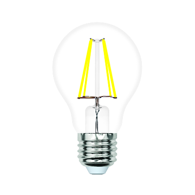 Лампа светодиодная LED-A60-5W/4000K/E27/CL/SLF Форма A прозрачная (4000K)