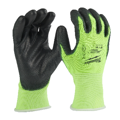 Перчатки защитные Hi-Vis Cut level (Хай Виз Кат Левел) 1/A, M/8