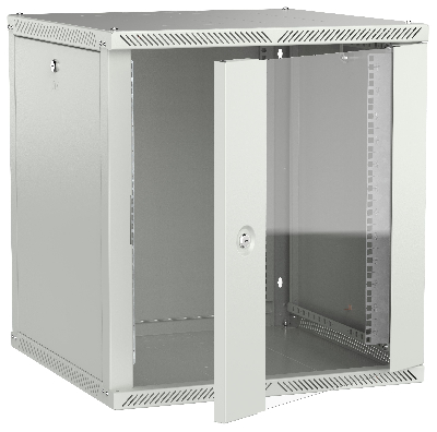 ITK LINEA W Шкаф настенный 12U 600х600мм дверь стекло серый 2.0