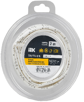 Трубка термоусадочная ТТУ нг-LS 2/1 белая (2м/упак) IEK