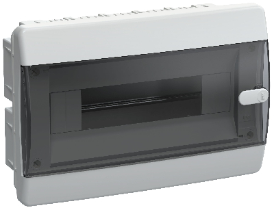 UNION Compact Корпус пластиковый ЩРВ-П-12 IP41 черная прозрачная дверь IEK