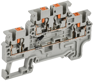 ARMAFIX Колодка клеммная CPDL2.5(E)D1 2х-уровневая с встроенным диодом IEK