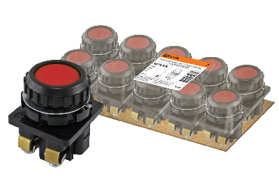 Выключатель кнопочный КЕ 011-У2-исп.2  красный 1з+1р 10A 660B IP40 TDM