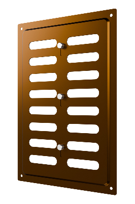 Решетка вентиляционная MER регулируемая 170х240 окраш.сталь Metallic brown
