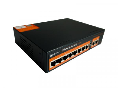 Коммутатор управляемый L2 с обл. упр. 8х100Мбит/с (RJ45 с PoE+) 2х1Гбит/с (RJ45) Uplink 120Вт