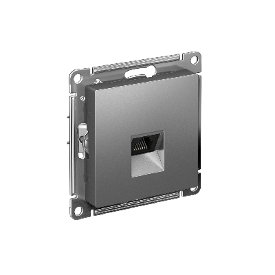 Розетка ATLASDESIGN компьютерная RJ45 механизм сталь