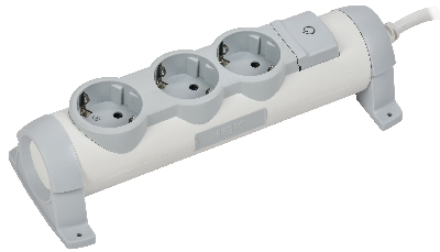 COMFORT Удлинитель У03К 3 места 2P+PE 3м 3х1,5мм2 16А белый IEK