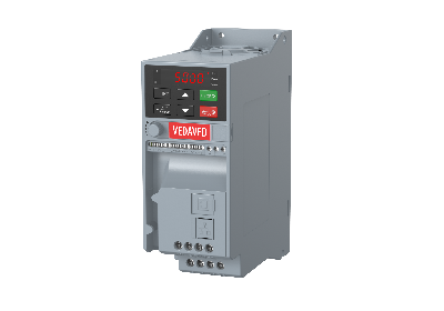 Преобразователь частоты VEDA VF-51-P4K0-0009-T4-E20-B-H Входное напряжение, 380 В. Выходная мощность 4кВт. Номинальный выходной ток 9,5 А. Ток перегрузки 150% - 14,25А. Тепловые потери - 160Вт