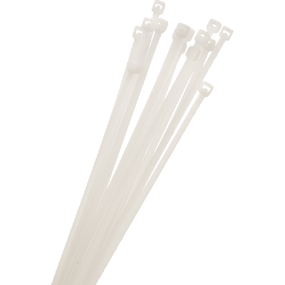 Кабельные стяжки (хомуты) PCT 3,6x300-100 белые PA6.6 (100 шт/уп)