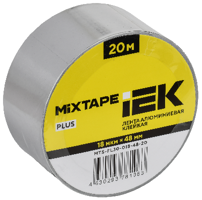 MIXTAPE PLUS Лента алюминиевая клейкая 18мкм 48ммх20м