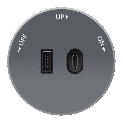 MultiTrack Розетка 2хUSB (тип А+С) 18Вт, 5В/3А Графит