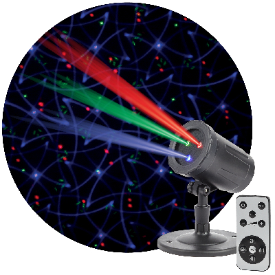 Проектор Laser Калейдоскоп, IP44, 220В ENIOP-05