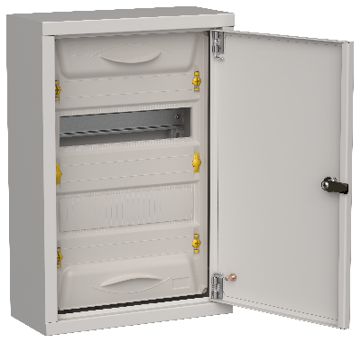 TITAN 5 Корпус металлический ЩРн-24 (1х24) 460х310х140мм IP31 серый (одна дверь) IEK