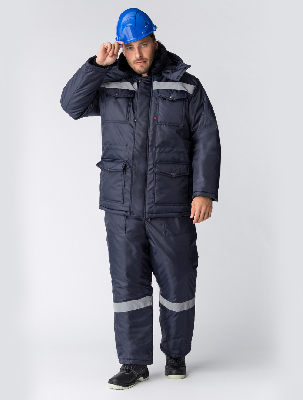 Костюм зимний Мастер NEW (Оксфорд) полукомбинезон, темно-синий 52-54 182-188