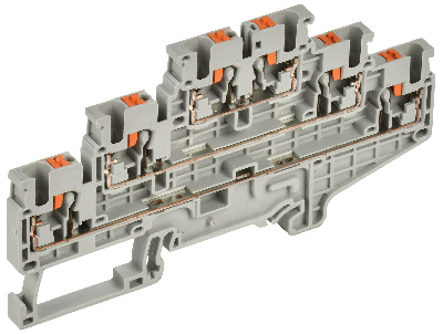 Колодка клеммная CP-ML 3 ур. 2,5мм2 серая IEK
