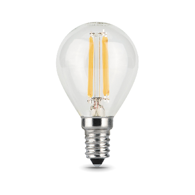 Лампа светодиодная филаментная LED 7 Вт 580 лм 4100К шар P45 нейтральный E14 AC 220В прозрачная колба Black Filament