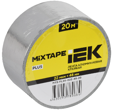 MIXTAPE PLUS Лента алюминиевая клейкая 22мкм 48ммх20м