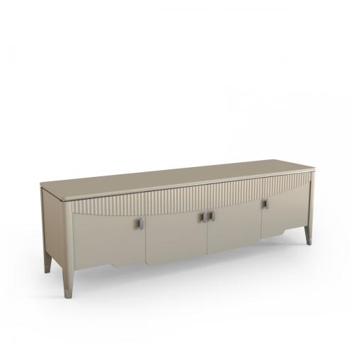 Тумба ТВ Aura c 4 дверцами, фрезировка, 180 х 45 х 56 см, бежевый