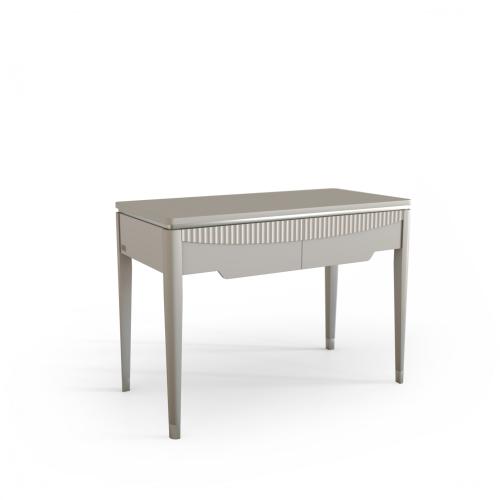Консоль Aura с 2 ящиками, фрезировка, 110 х 50 х 80 см, светло-серый