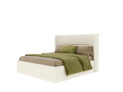 Кровать двуспальная MADRID, белое букле, с подъемным механизмом, 160 х 200 см, Gucci