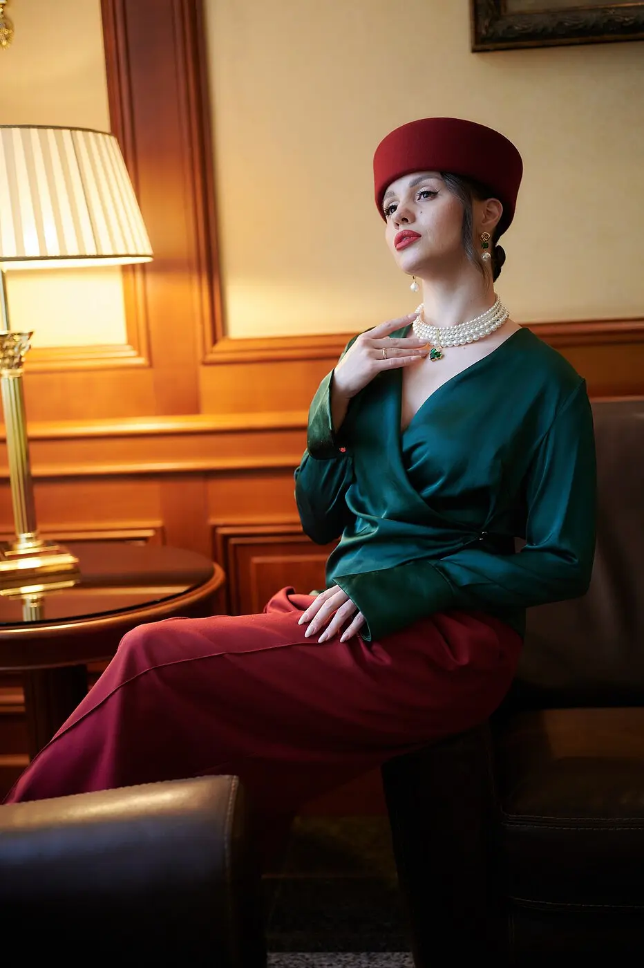 Блуза BONETTA POETICS изумруд