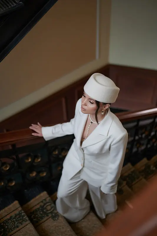 Шляпа BONETTA таблетка POSH белый (56)